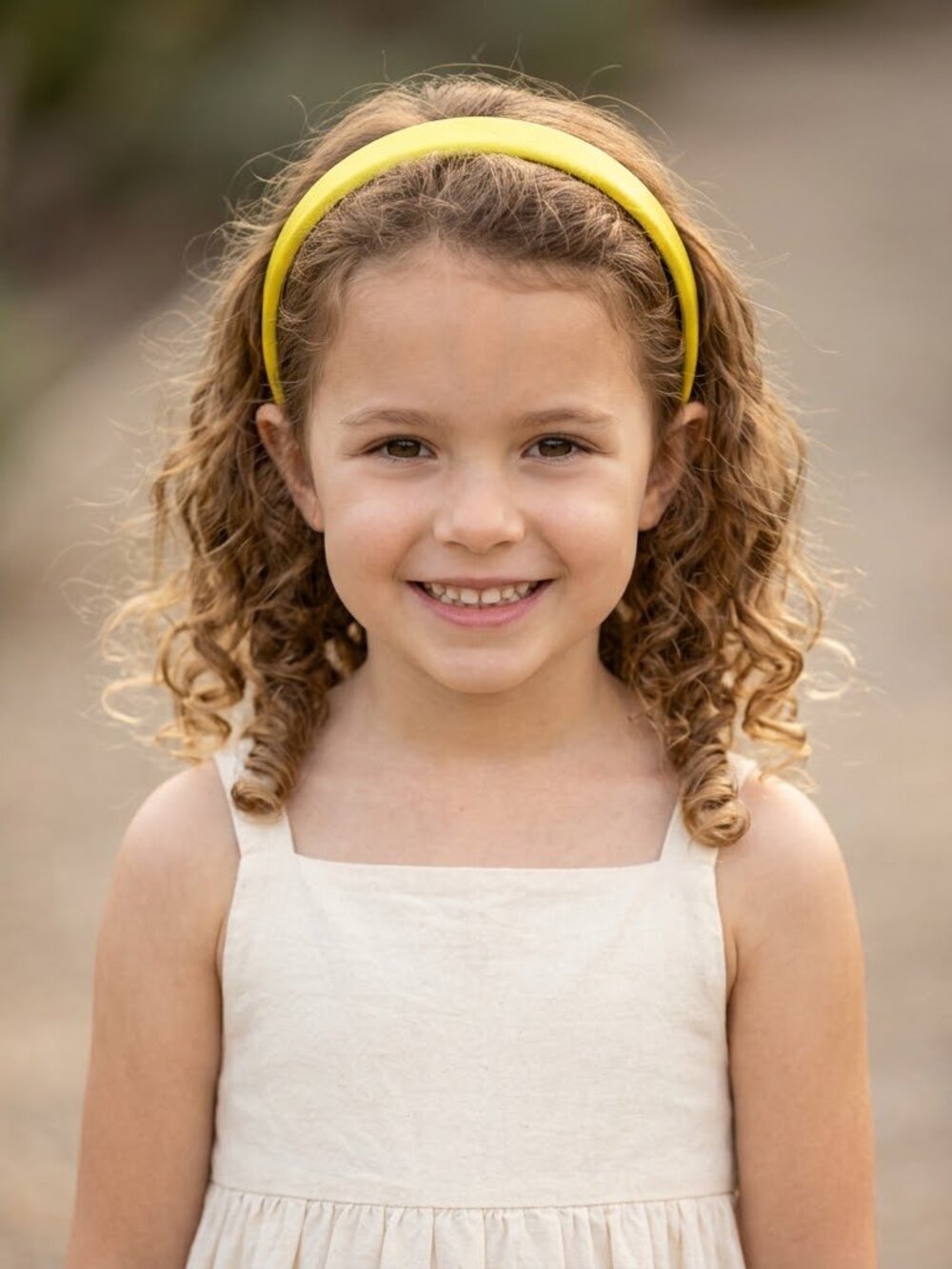 Narrow Yellow Fabric‎ Braided Headband Hairband Made in France for Girls Women